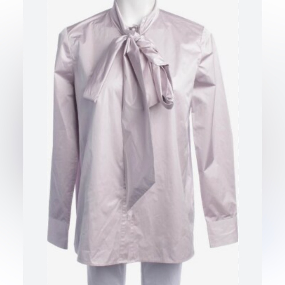 TORY BURCH Daphne Bow Blouse Sheer Lavender Size:10/12, NWT